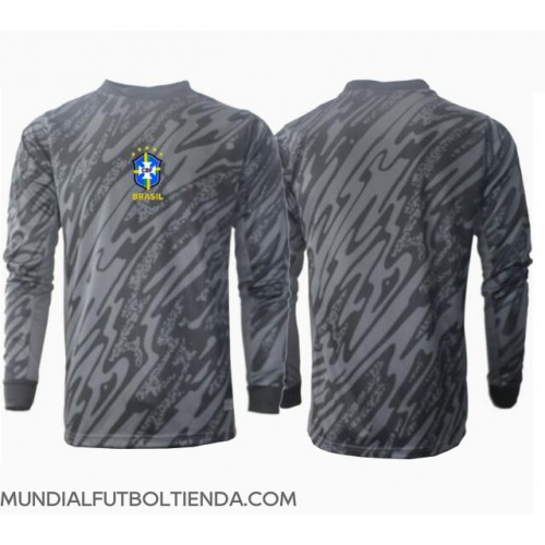 Camiseta Brasil Portero Segunda Equipación Replica Copa America 2024 mangas largas